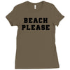 Beach Please Ladies Fitted T-Shirt