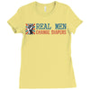 real maen change diaper Ladies Fitted T-Shirt