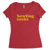 bowling sucks Women's Triblend Scoop T-shirt