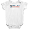 real maen change diaper Baby Onesie