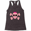fummy pink skull long sleeve Racerback Tank