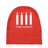 fork handles  four candles   funny Baby Beanies
