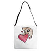 bunny rabbit love Adjustable Strap Totes