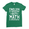 english is important but math is importanter Ladies Fitted T-Shirt