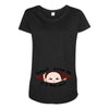 May Peeking Out Asian Baby Boy Maternity Scoop Neck T-shirt