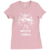 wolfs winter Ladies Fitted T-Shirt