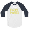 i'm black every month 3/4 Sleeve Shirt