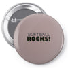 softball rocks Pin-back button
