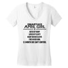 Smartass April Girl Women's V-Neck T-Shirt