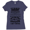 I Am An August Women Ladies Fitted T-Shirt