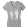 restroom for the recently deceased Women's V-Neck T-Shirt