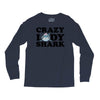 crazy lady shark Long Sleeve Shirts