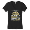 i'm a dance teacher, that means i'm creative cool passionate &amp; a littl Women's V-Neck T-Shirt