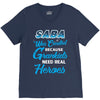 Saba Was Created because Grankids Need Real Heroes V-Neck Tee