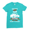 daddy and son not always eye to eye Ladies Fitted T-Shirt