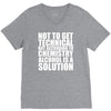 alcohol is a solution funny t shirt geek science alcohol shirt party b V-Neck Tee