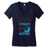 I Don't Need Therapy Need Surfing Women's V-Neck T-Shirt