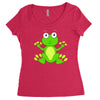 frog cute Women's Triblend Scoop T-shirt