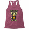 angry raccoon Racerback Tank