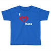 i love heart bass guitar music Toddler T-shirt