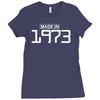 made in 1973 birthday celebration funny party Ladies Fitted T-Shirt