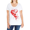 heartless splatter Ladies Curvy T-Shirt
