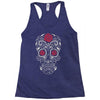 rose sugar skull Racerback Tank