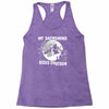 my dachshund rides shotgun Racerback Tank
