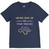 never give up on dreams V-Neck Tee