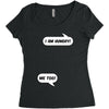 I am Hungry! - Me Too! Mom and Baby Talking Women's Triblend Scoop T-shirt