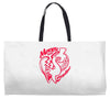 money over emotion Weekender Totes