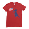 Patriotic T-Rex Ladies Fitted T-Shirt