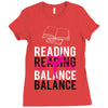 Reading Yoga Wine Balance Ladies Fitted T-Shirt
