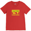 caution zombies crossing t shirt x large funny walking brains awesome V-Neck Tee