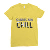 gaming and chill Ladies Fitted T-Shirt