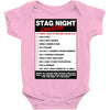 funny stag night checklist, ideal gift, christmas present Baby Bodysuit