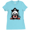 pirate panda Ladies Fitted T-Shirt