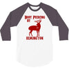 deer hunter body piercing by remington black tee shotgun rifle hunting 3/4 Sleeve Shirt