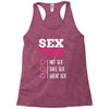 SEX YES HOT SEX SAFE SEX GREAT SEX Racerback Tank