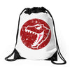 Red Dinosaur Drawstring Bags
