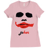 visage joker yeux ferm&eacute;s Ladies Fitted T-Shirt