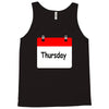 title of day of the week sunday thursday day of the week Tank Top