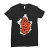 halloween pumpkins burst Ladies Fitted T-Shirt