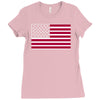 usa flag navy american Ladies Fitted T-Shirt