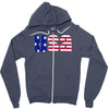 american freedom flag Zipper Hoodie