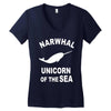 narwhals Women's V-Neck T-Shirt