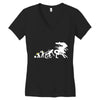 alien evolution   mens funny Women's V-Neck T-Shirt