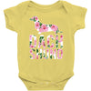 dachshund floral Baby Bodysuit