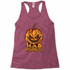 mad halloween pumpkin Racerback Tank