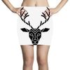 poly deer black Mini Skirts
